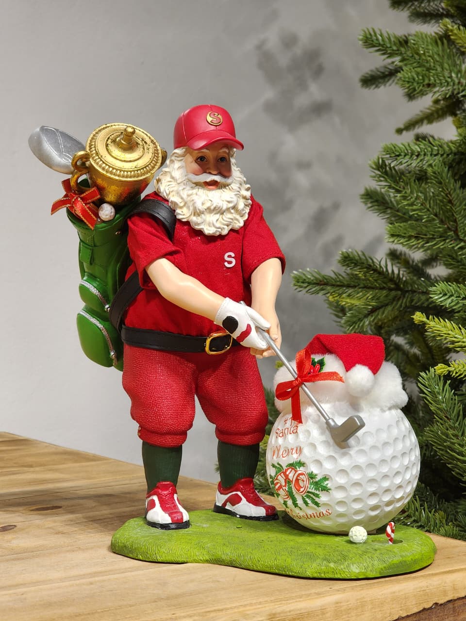 PAPAI NOEL GOLF COLEÇÃO KURT S. ADLER 27CM