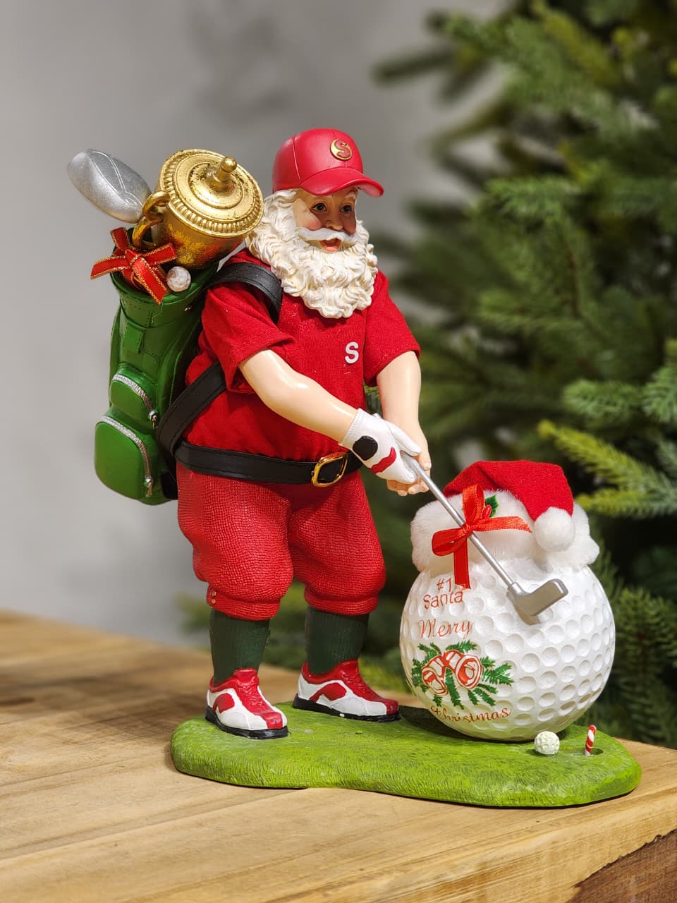 PAPAI NOEL GOLF COLEÇÃO KURT S. ADLER 27CM