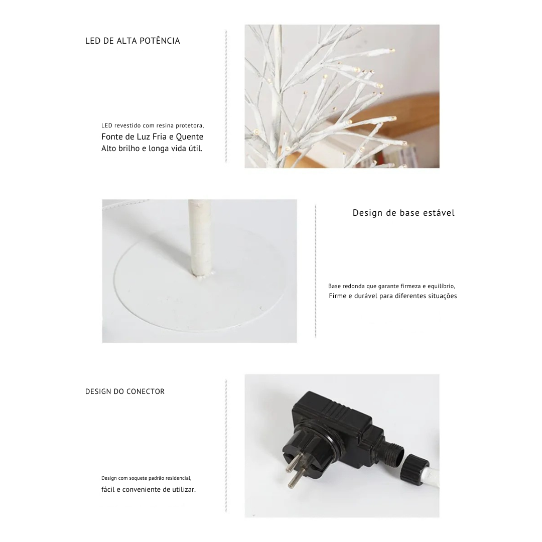 Árvore de Luz LED — Ideal para Decoração de Ambientes e Eventos