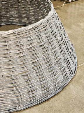 Saia Rígida Trançada Cinza 70cm para Árvore de Natal