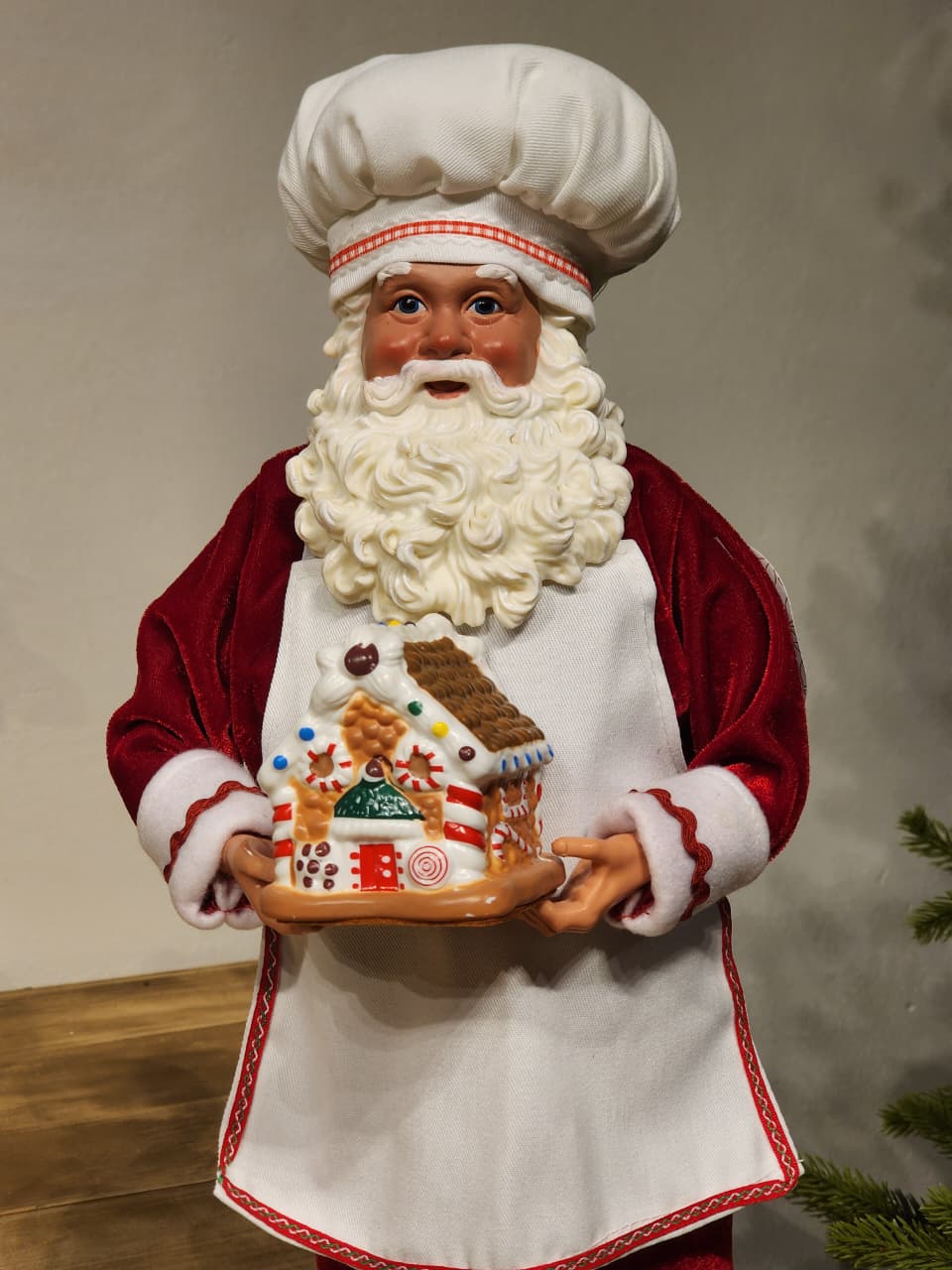 PAPAI NOEL COLECIONÁVEL CONFEITEIRO 46CM