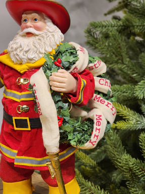 PAPAI NOEL BOMBEIRO COLEÇÃO KURT S. ADLER 28CM